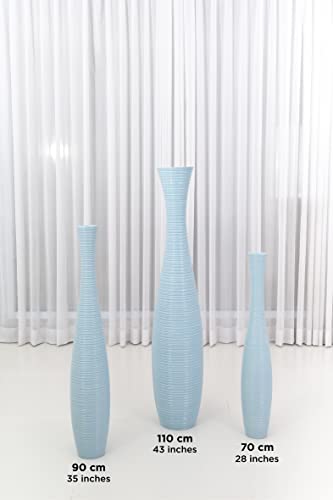 Image of Leewadee Large Floor Vase 34 inches Mango Wood for Pampas Grass, Dried Flowers