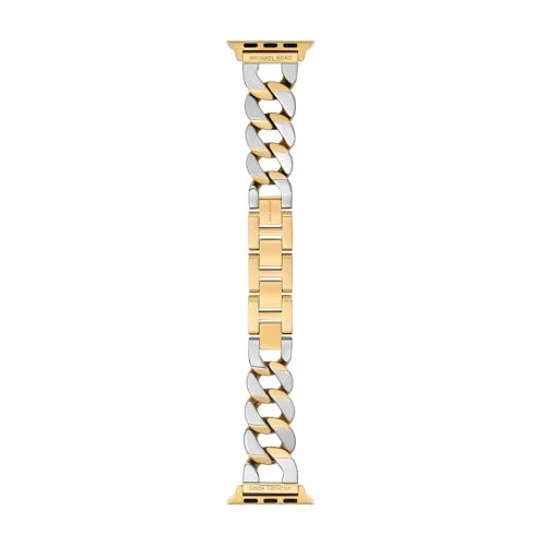 Michael Kors Damenband Apple Watch 38 mm 40 mm 41 mm 42 mm 44 mm 45 mm Edelstahl zweifarbig, MKS8072E