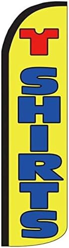 4 less Co T-SHIRT Swooper Feather Flag Windless Banner Sign 3x11.5 ft Tall (Flag Only) yz