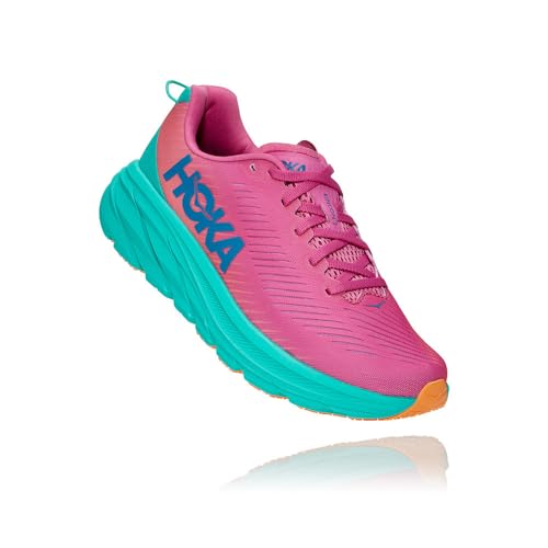 HOKA ONE ONE Women's Rincon 3 Pink/Teal Running Shoes Size: 7.5 - Afbeelding 5