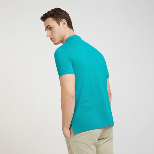 Image of Parx Men Regular Fit Solid Pattern Cotton Polyester Blend Half Sleeve Polo Neck Casual T-Shirt