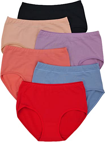 Image of ToBeInStyle Women's Pack of 6 High-Waisted Girdle Brief Tummy Support Everyday Panties