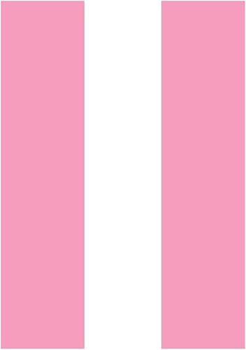 Blooming Wall Papel tapiz de vinilo autoadhesivo extraíble con rayas anchas blancas y rosas (17.7 x 118 pulgadas, rosa y blanco) disponible en Yaxa Colombia