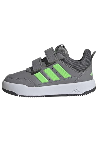 adidas Unisex Baby TENSAUR Sport 3.0 Shoes Infants, Grey Three/Lime Burst/Grey Five, 27 EU