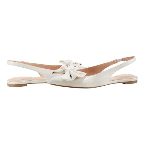 Bandolino Women's Simona Ballet Flat, Ivory 150, 5.52