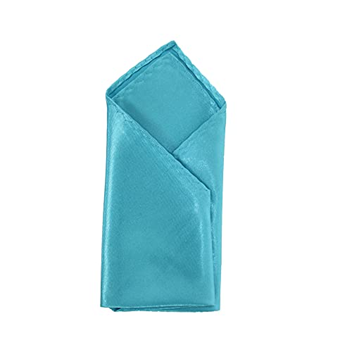 Image of TIE STUDIO Men's Solid Pocket Square | Size- 10cm x 10cm | Colour-Royal Blue | Pack of 1 |