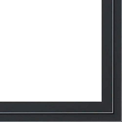CountryArtHouse Picture Frame Moulding (Wood) 18ft bundle - Contemporary Black Finish - 1.25" width - 5/8" rabbet depth