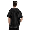 ASUPOCFRC Unisex Callboys Music Band Electric Drop-Shoulder Slimming T-Shirt Couples' Matching Top Trendy Versatile T-Shirt Black S #3