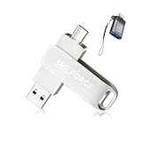 安心の日本企業 MSL FORCE [国産IC搭載 (東芝9T25) ] 2in1 USB3.0 USB-C スマートフォン タブレット 外付けメモリ 360°回転 データ転送 バックアップ lightningアダプタ セット 512GB