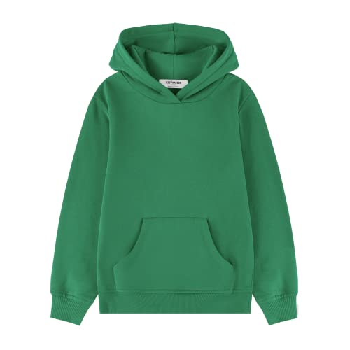 Kid Nation Kids' Soft Brushed Fleece Casual Basic Pullover Hooded Sweatshirt Hoodie For Boys Or Girls M Green #TOP9