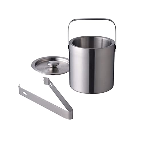 Seau à glace pour fêtes en inox double paroi 1,3 L idéal pique-nique et jardin