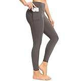 neppein Damen Leggings,Blickdicht Sportleggins Lange Sport Leggings Sporthose Yogahosen mit Taschen