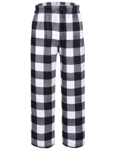 Ekouaer Girls Soft Pajamas Pants Cute Print Pattern PJ Bottoms Comfortable Lounge Long Pants with 2 Pockets