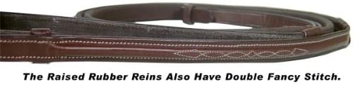 Round Raised Double Fancy Stitch Figure 8 Bridle with Matching Rubber Reins