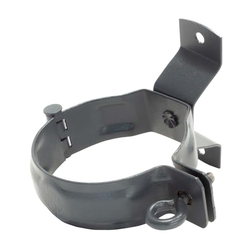 ZAMBELLI Rohrschelle Fallrohrschelle für Holzmontage Anthrazit DN 80 Rohrhalterung mit hohem Korrosionsschutz, einfache Montage mit Holz Schrauben