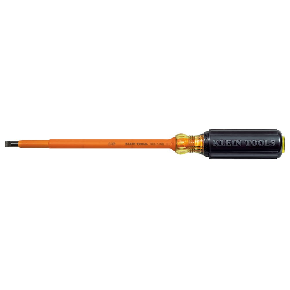 Klein Tools Insulated 1/4" Cabinet Tip - 7" Screwdriver 605-7-INS