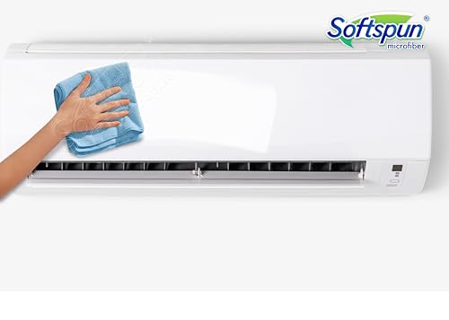 Image of SOFTSPUN Microfiber Cleaning Cloths, 5pcs 30x30cms 340GSM Sky Blue! Highly Absorbent, Lint and Streak Free, Multi -Purpose Wash Cloth for Kitchen, Car, Window, Stainless Steel, Silverware.