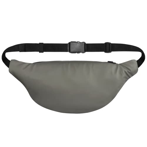 Image of Unisex Waist Pack Travel Handy Hiking Zip Pouch Elegant Style Document Money Phone Belt Sport Bag Bum Bag for Men and Women Nylon Adjustable Strap (Grey Iridescent)