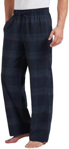 TTZ 34/36 Inseam Mens Tall Pajama Pants 100% Cotton Pj Lounge Sleep Pants for Tall Men