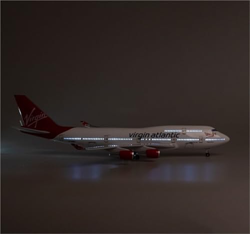 Modelo de avión Civil B747-400 a escala 1/150 con iluminación LED interna 3