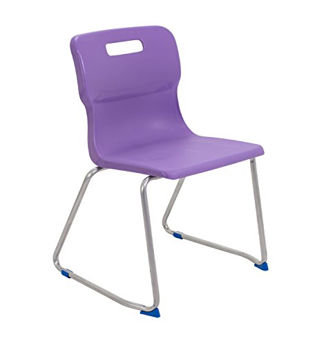 TITAN Chaise de Salle de Classe antidérapante-Taille 6, à partir Ans, Plastique, Violet, Ages 13+