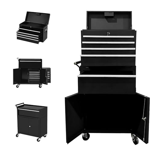 EliteEdge Professional Workstation Version 20" 5-Drawer Rolling Tool Chest - Lockable Storage Cabinet with Wheels for Workshop & Garage Organization