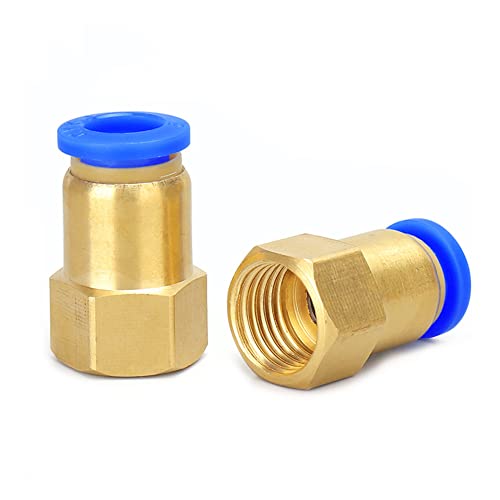 ezqnirk 1PCS PCF BSP Female Thread Brass Pneumatic Quick Connector Air Fitting Pipe,6-04