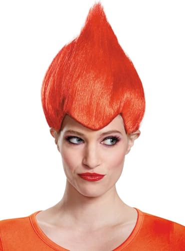 Disguise Adult's Pointy Wacky Troll Inside Out Red Wig Costume Accessory