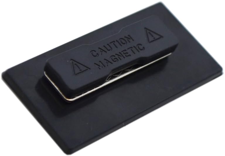 Portanomi Magnetici 50 Pezzi – Plastica Autoscrivibile, Con Logo Personalizzabile, Argento 64x16 Mm