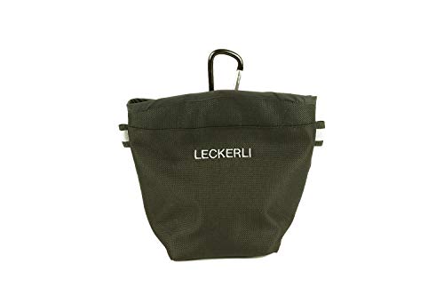 ADORRES Mit Wunschname möglich. Futtertasche, Trainingstasche, Leckerlitasche für Hunde, Futterbeutel mit Magnetverschluss und Kotbeutelfach, Leckerlibeutel Magnetic Black Edition
