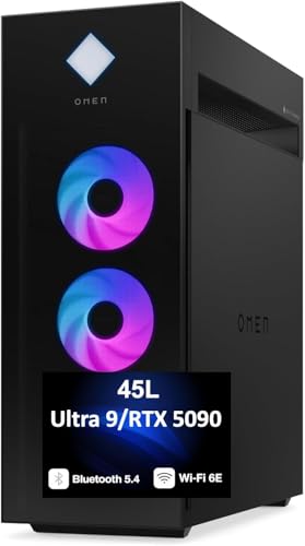 Image of MichaelElectronics2 Customized Desktop, Created Using HP OMEN 45L AI Gaming Desktop PC (Intel Ultra 9-285K, GeForce RTX 5090 32GB GDDR7, 128GB DDR5, 1TB, 2TB, 4TB, 8TB SSD, RGB Fans,3 DP, Win 11 Pro)