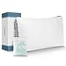 ZAMAT Luxury Shredded Memory Foam Pillow for Sleeping, Breathable and Adjustable Bed Pillows, Hypoallergenic Cooling Pillow with Washable and Removable Cover from Bamboo Derived Rayon (Queen)