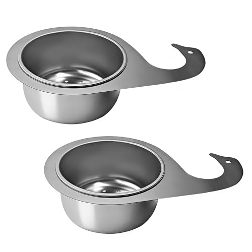 bskkw 2PCS Swan-Shaped Sink Strainer Basket Stainless Steel Faucet Hanging Drain Filter for Kitchen Multi-Functional Colander for Fruits and Vegetables