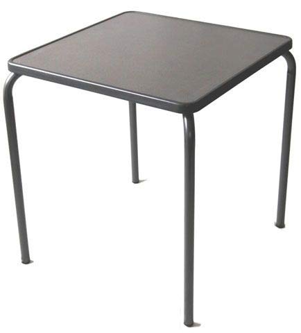 Garden of Life Mesa apilable de terraza de 70x70x72cm de Alto y Color Antracita (Tablero 16mm)