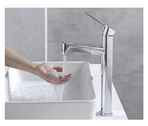 Grifo monomando negro de caño alto con acabado cuadrado minimalista para baño premium 6