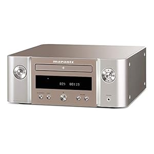 Marantz Melody M-CR412 Hifi Systeem met CD-Speler, Versterker met Dab+/FM-Radio, Bluetooth, 2 Optische Tv-Ingangen, Usb-Ingang, 2x60W of 4x30W, Klasse D Audioversterking, Elegant Design – Zilver Goud