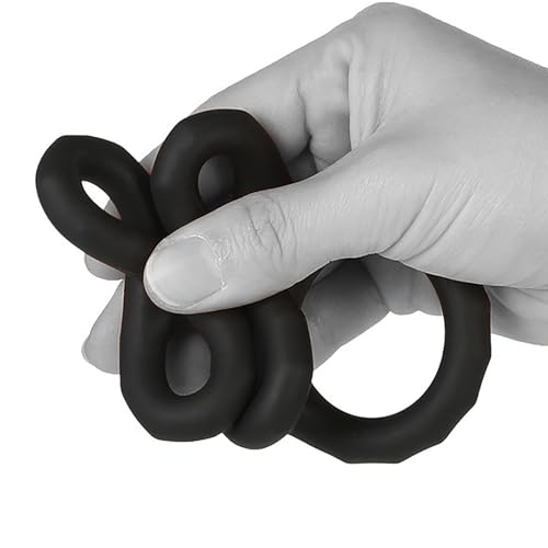 Orirya コックリング シリコン ペニスリング 三重の束縛 柔らかいシリコン製 弾力 コックリング アダルトグッズ 男性用 大人のおもちゃ 脱落防止 巻き込み防止 ぺにすリング M - 画像5