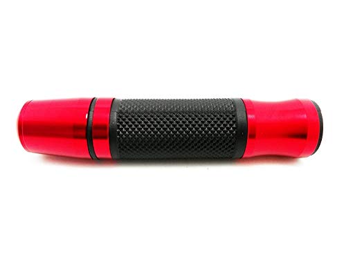 Kit Retrovisor Prisma+Manete Curto+Manopla Esportiva c/Peso Yamaha Fazer 250 Vermelho