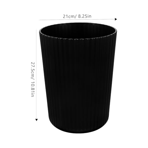 Basurero de plástico 5 galones negro mediano para baño y cocina miniatura 7
