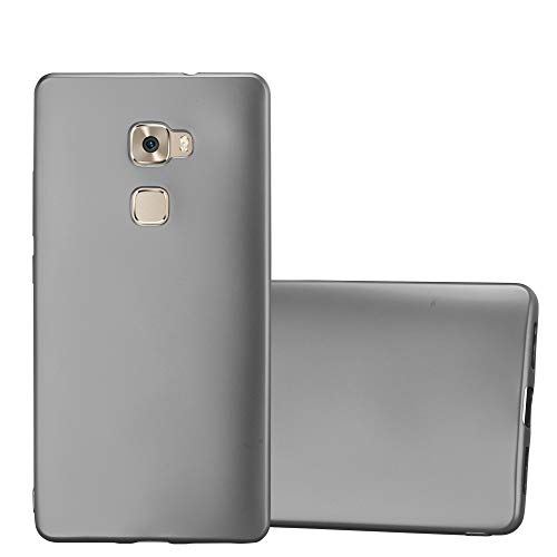 Cadorabo Custodia per Huawei MATE S in GRIGIO METALLICO - Morbida Cover Protettiva Sottile di Silicone TPU con Bordo Protezione - Ultra Slim Case Antiurto Gel Back Bumper Guscio