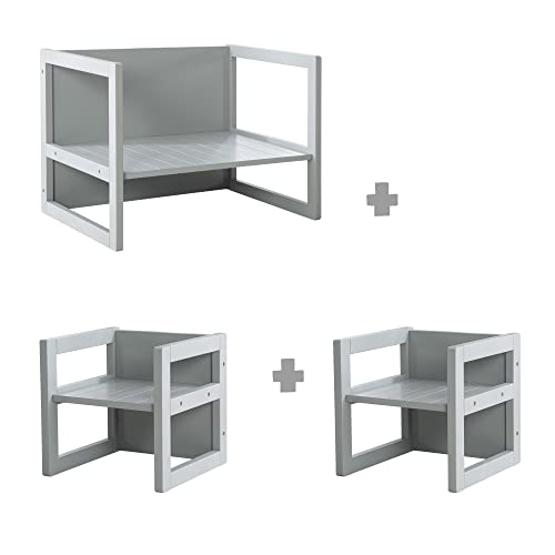 Table et 2 chaises enfant roba réversible style campagne