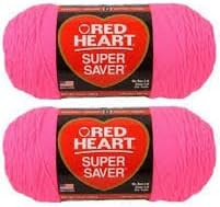 Bulk Buy: Red Heart Super Saver (2-pack) (Pretty'n Pink)_AB