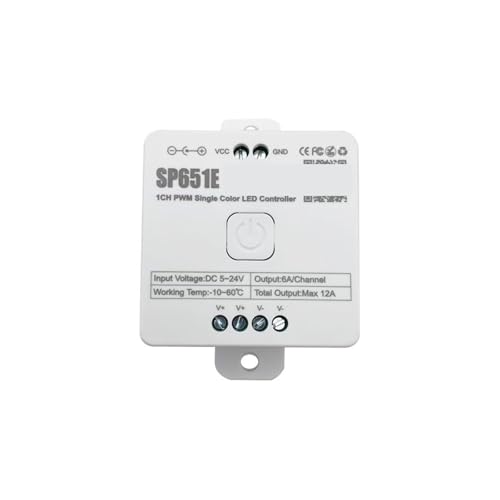 Contrôleur LED PWM SP651E pour stopper le scintillement des rubans avec variateur 5-24V