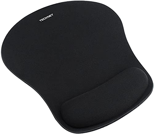 Mouse Pad with Wrist Support, TECKNET Ergonomic Gaming Mouse Pad Pain Relief, Portable Comfortable Mousepad for Computer, Laptop, Office, Home and Travel, Non-Slip Base, Waterproof Surface, Black - Image 5