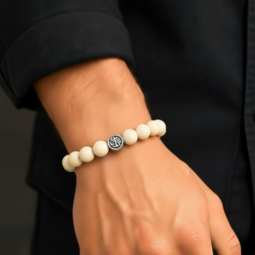 Image of THE MEN THING Natural Stone Bracelets - Adjustable Beaded Wristwear for Men & Boys (Multi-Design Collection)