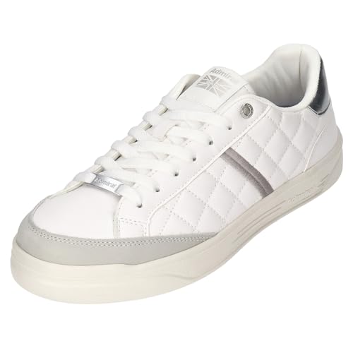 [アドミラル] スニーカー MARTON QUILT(マートンキルト) AD833 ユニセックス ホワイト/シルバー 26.5cm