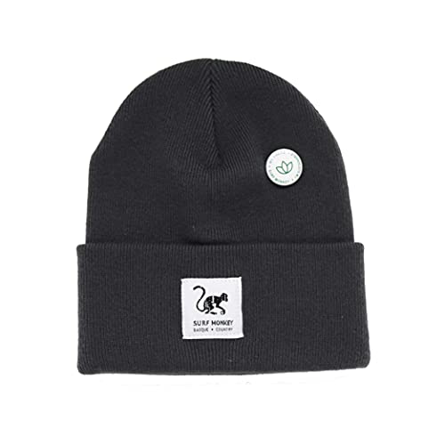 SURF MONKEY Beanie Gorro de Material Reciclado Unisex Adulto Talla única - Gorro Invierno (Gris)