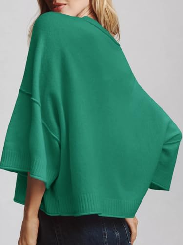 Image of Saodimallsu Womens Short Sleeve Sweater Summer Oversized Cropped Sweaters Casual Crewneck Lightweight Knit Tops