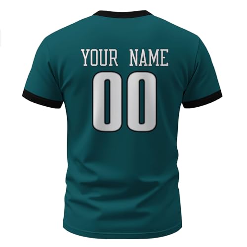 Image of ANTKING T-Shirt Custom Name Number Crewneck Short Sleeve for Men Youth Gifts