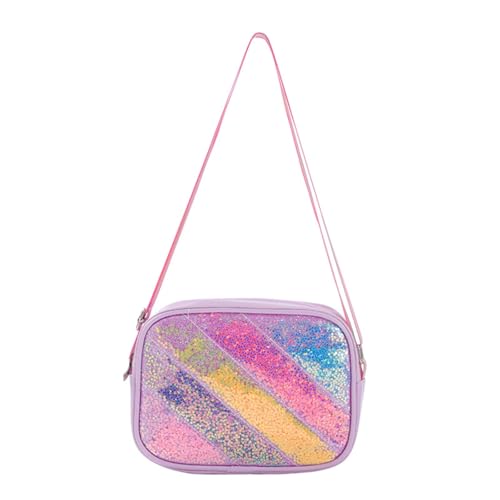 Kcizloz - Kcizloz Rainbow Sequin Purse for Girls, Sparkly Kids Crossbody Bag (Purple) (10% Off Amazon Deal)